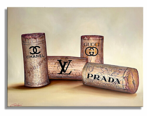 Luxury Wine – Original Painting on canvas Painting by Gardani, 油畫 for Sale on Singulart