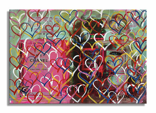 Love Chanel Marilyn 11 – Original Painting on Canvas van Gardani, Schilderij te koop op Singulart