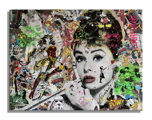 Wonder Audrey  – Original Painting on Canvas von Gardani, Malerei kaufen auf Singulart