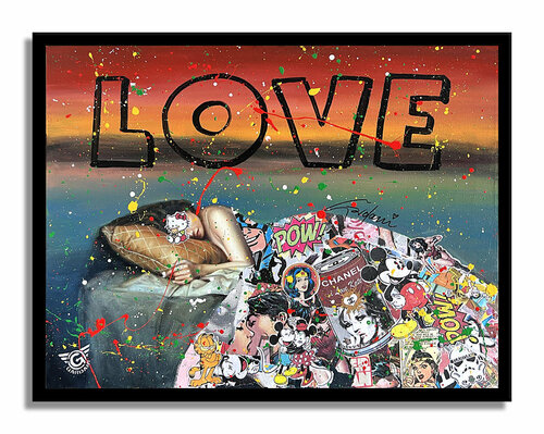 Love Hello – Original Painting on canvas by Gardani, 회화 for Sale on Singulart