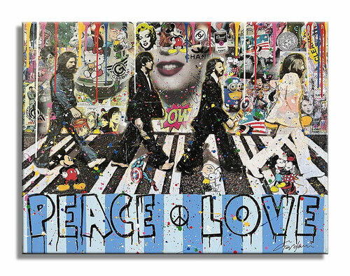 Peace Love D13 – Original Painting on canvas Gardani