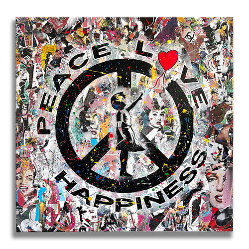 Peace Love H. – Original Painting on Canvas von Gardani, Malerei kaufen auf Singulart