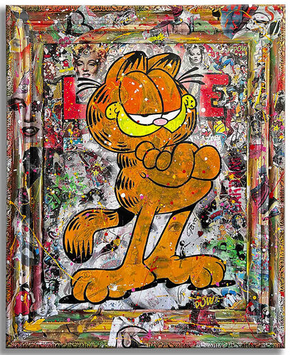 Garfield world – Original Painting on canvas di Gardani, Pittura in vendita su Singulart