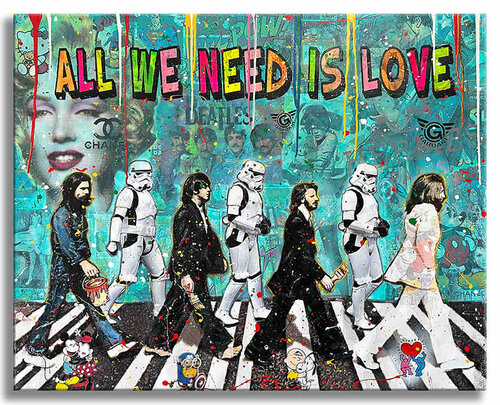 Marilyn Beatles – Original Painting on canvas von Gardani, Malerei kaufen auf Singulart