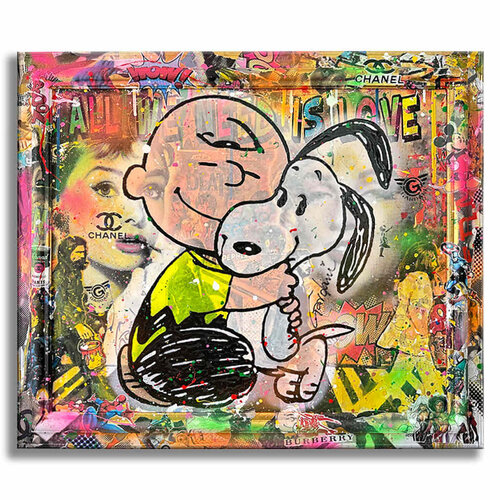 Love is a Hug – Original Painting on canvas van Gardani, Schilderij te koop op Singulart