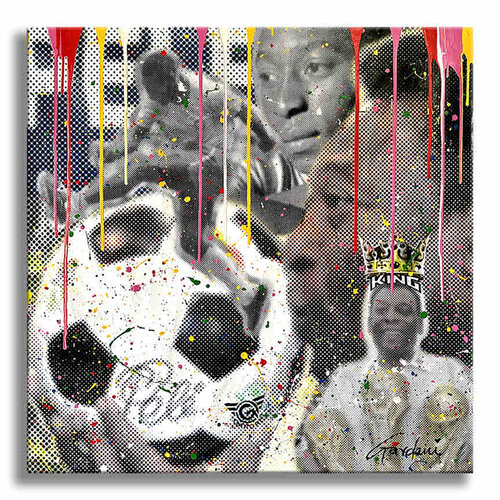 PELE the KING – Original Painting on canvas by Gardani, Painting for Sale on Singulart