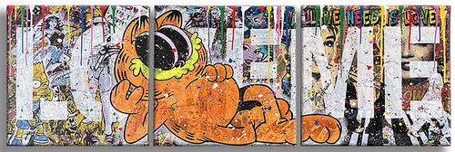 Love me – Original Triptych Painting on canvas von Gardani, Malerei kaufen auf Singulart