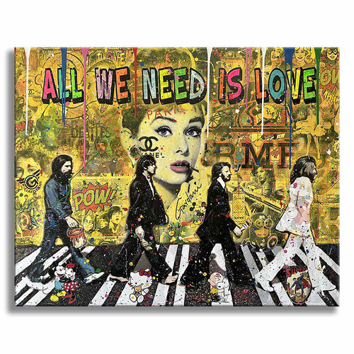 Each morning Beatles – Original Painting on canvas by Gardani, 회화 for Sale on Singulart
