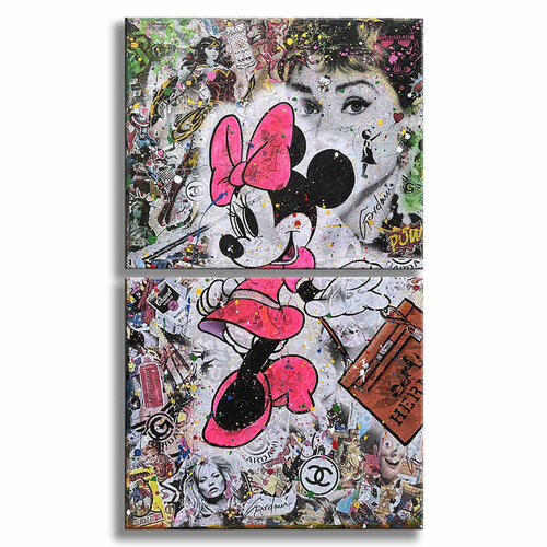 Tomorrow Hermes – Original Painting (Diptych) on canvas di Gardani, Pittura in vendita su Singulart