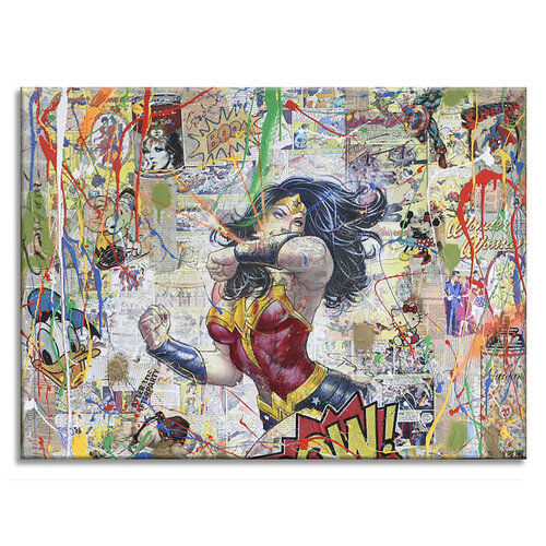 Wonder Woman – Original Painting on canvas de Gardani, Pintura a la venta en Singulart