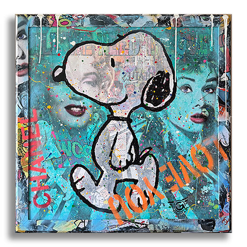 Happy day Snoopy – Original Painting on canvas van Gardani, Schilderij te koop op Singulart
