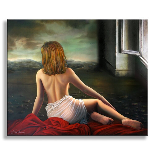 Beneath the Moonlit - Original Painting on Canvas van Gardani, Schilderij te koop op Singulart