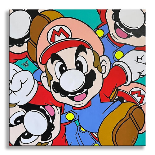 Mario Bros Journey  -  Original Painting on Canvas de Gardani, Pintura a la venta en Singulart