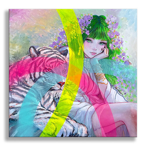 Kyoto Love Story - Original Painting on Canvas von Gardani, Malerei kaufen auf Singulart
