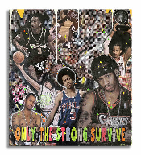 Allen Iverson – Original Painting on canvas van Gardani, Schilderij te koop op Singulart