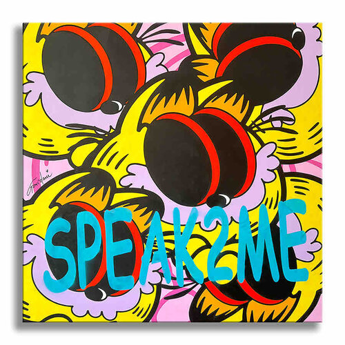Garfield Speak to Me - Canvas - Giclee Print Limited Edition di Gardani, Stampa in vendita su Singulart