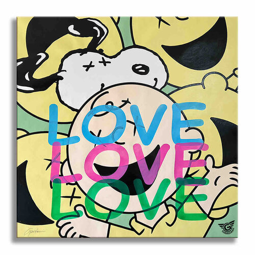 Snoopy I Love u Lots! - Paper - Giclee print Limited Edition von Gardani, Druck kaufen auf Singulart