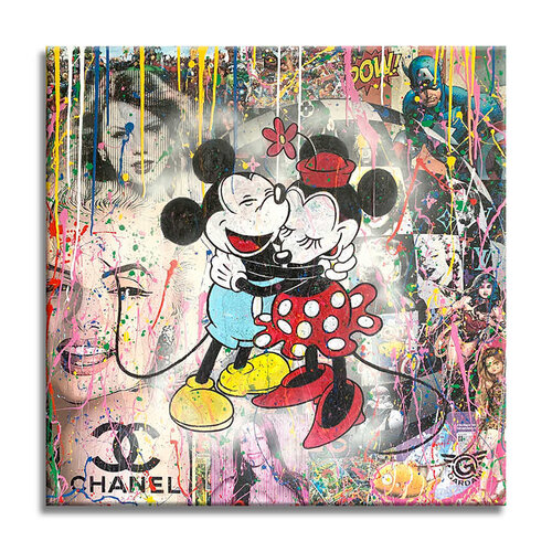 Mickey Hug in Paris  -  Paper - Giclee print Limited Edition von Gardani, Druck kaufen auf Singulart