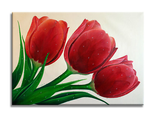 Red Tulips - Paper - Giclee print Limited Edition von Gardani, Druck kaufen auf Singulart
