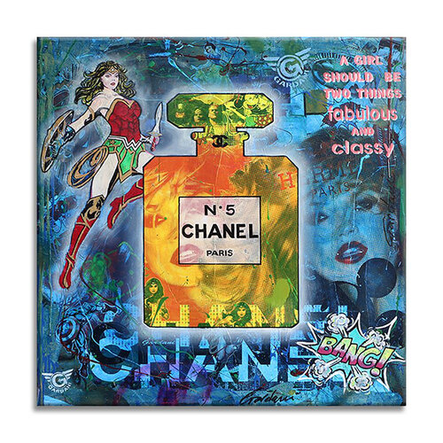 Fabulous kate Moss Chanel - Canvas - Giclee Print Limited Edition van Gardani, Afdruk te koop op Singulart