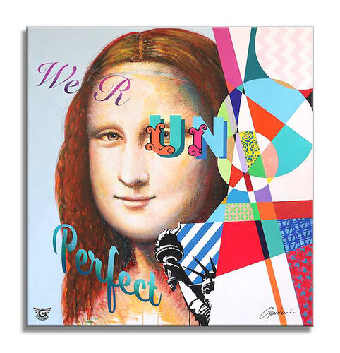 Mona Lisa We R Un-Perfect - Canvas - Giclee Print Limited Edition van Gardani, Afdruk te koop op Singulart