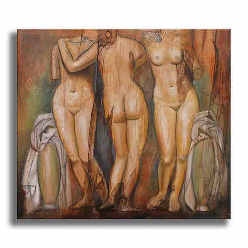 The Three Graces - Original Painting on Canvas von Gardani, Malerei kaufen auf Singulart
