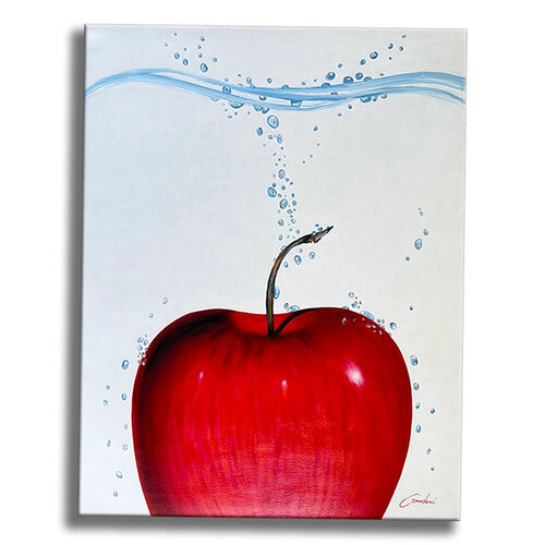 Inside Apple - Original Painting on Canvas Gardani