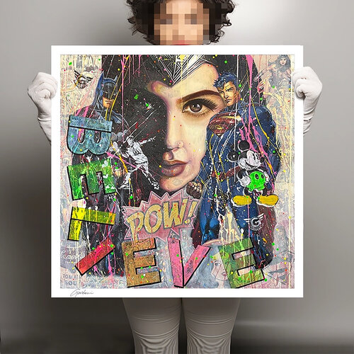 Wonder Woman Super - Canvas - Giclee Print Limited Edition by Gardani, 인쇄 for Sale on Singulart