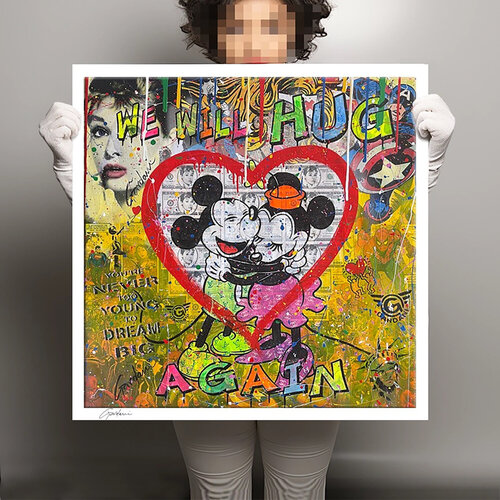 We will hug again -  Paper - Giclee print Limited Edition van Gardani, Afdruk te koop op Singulart