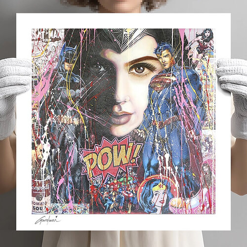 Batman Superman Beauty - Canvas - Giclee Print Limited Edition by Gardani, 인쇄 for Sale on Singulart