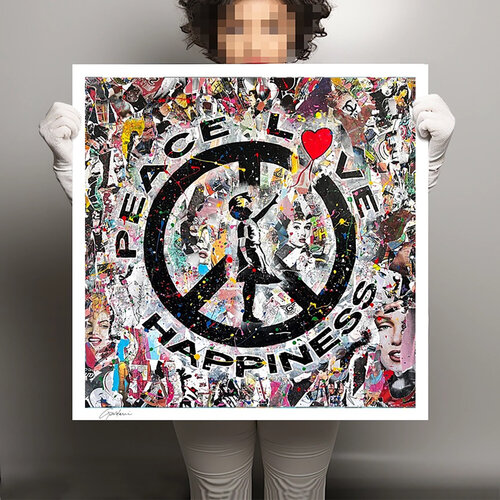 Peace Love H.  - Giclee Print Limited Edition by Gardani, 인쇄 for Sale on Singulart