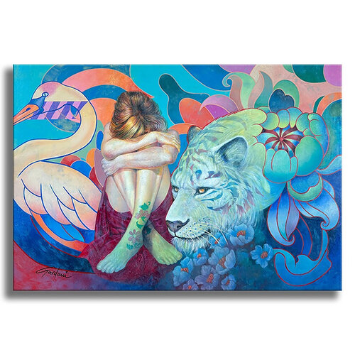 Whispers of the Wild - Original Painting on Canvas by Gardani, Painting for Sale on Singulart