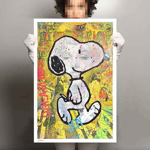 About Snoopy -  Paper - Giclee print Limited Edition van Gardani, Afdruk te koop op Singulart