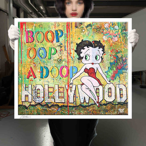 Betty Boop Hollywood -  Paper - Giclee print Limited Edition van Gardani, Afdruk te koop op Singulart