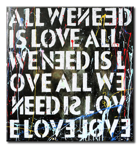 All We Need Is LOVE - Canvas - Giclee Print Limited Edition by Gardani, 인쇄 for Sale on Singulart