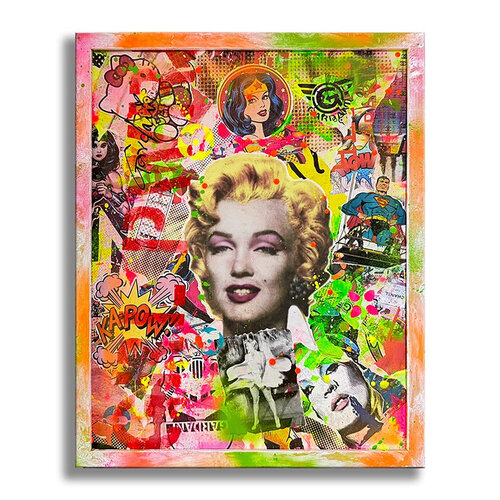 Marilyn Nocturne – Original Painting on canvas von Gardani, Malerei kaufen auf Singulart