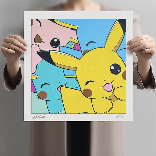 Smile Pikachu - Paper - Giclee print Limited Edition van Gardani, Afdruk te koop op Singulart
