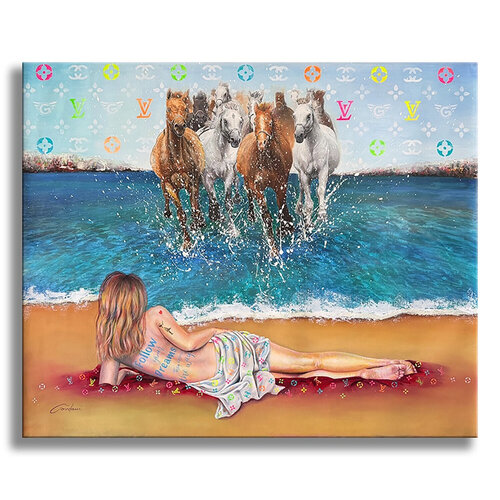 Mares - Original Painting on Canvas by Gardani, Painting for Sale on Singulart