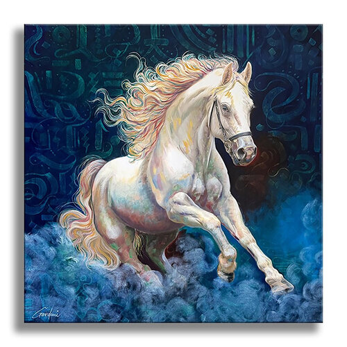 Lord Horse – Original Painting on Canvas von Gardani, Malerei kaufen auf Singulart