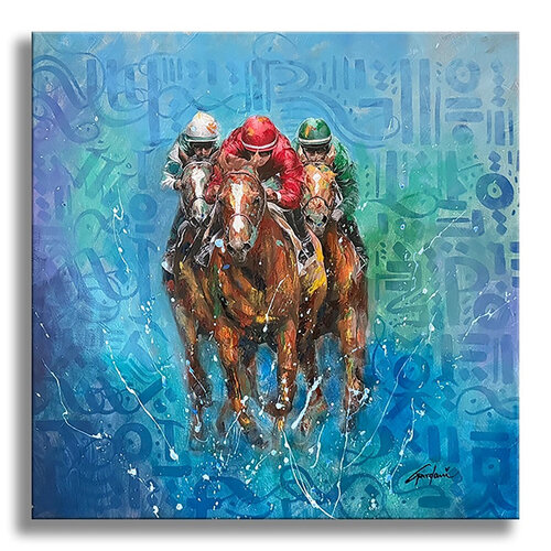 Zone Horse – Original Painting on Canvas di Gardani, Pittura in vendita su Singulart