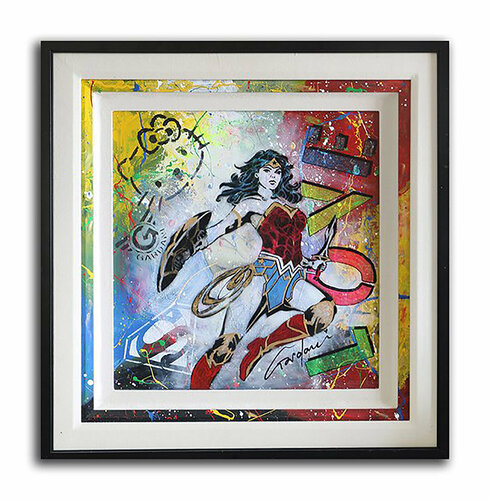 Love Wonder Woman - Original Painting on Canvas Gardani