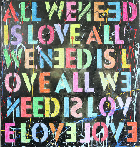 All we need is LOVE - Original Painting on Canvas Gardani