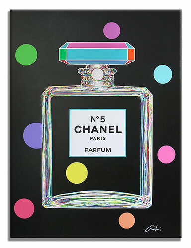 Chanel Love Dots - Original Painting on Canvas van Gardani, Schilderij te koop op Singulart
