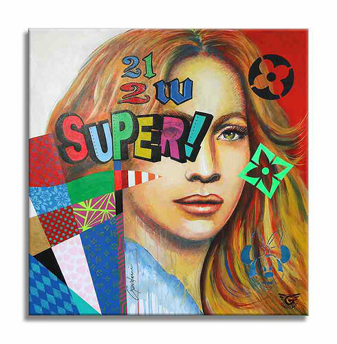 Super Jlo - Original Painting on Canvas di Gardani, Pittura in vendita su Singulart