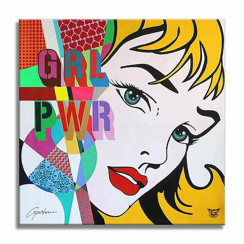 Girl Power - Original Painting on Canvas di Gardani, Pittura in vendita su Singulart