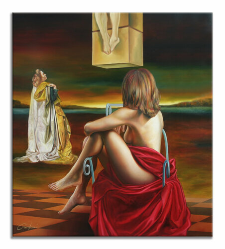 Tribute to Dali - Original Painting on Canvas Gardani