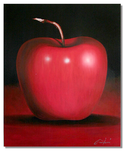 Red Apple 2 - Original Painting on Canvas van Gardani, Schilderij te koop op Singulart