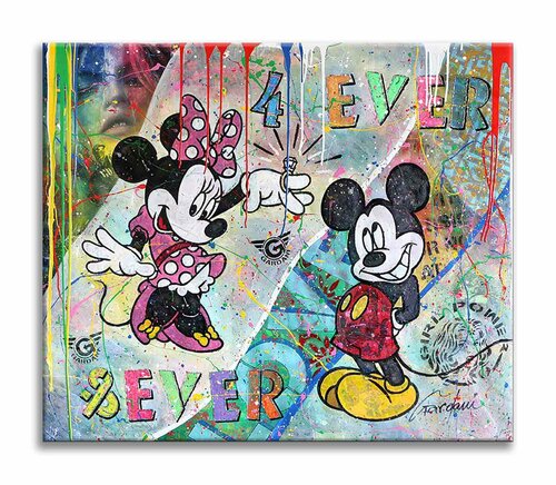 4 Ever & Ever Minnie - Original Painting on Canvas by Gardani, 회화 for Sale on Singulart