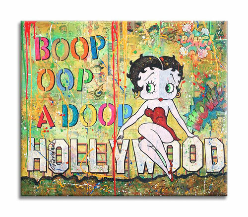 Betty Boop Hollywood - Original Painting on Canvas de Gardani, Pintura a la venta en Singulart