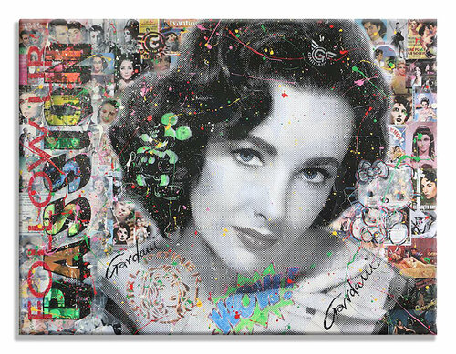 Elizabeth Taylor - Follow your Passion - Original painting on canvas von Gardani, Malerei kaufen auf Singulart